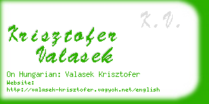 krisztofer valasek business card